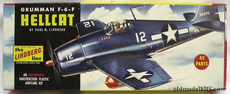 Lindberg 1/48 Grumman F6F Hellcat, 515-98 plastic model kit